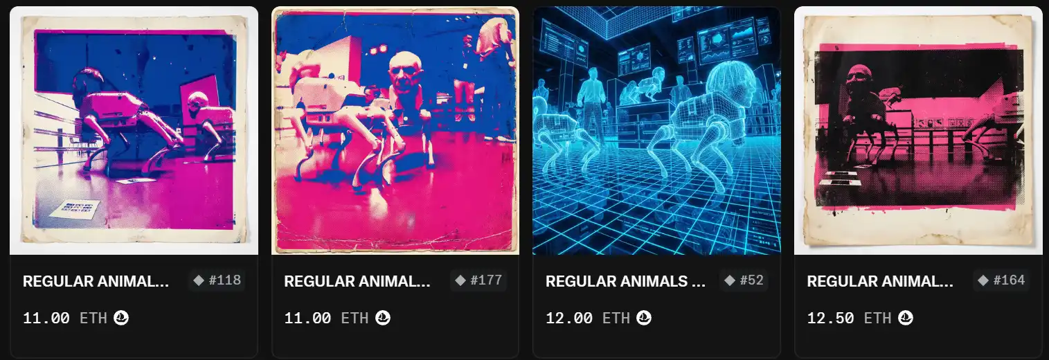 NFT市场再迎「金狗」,Regular Animals多笔成交突破35000美元