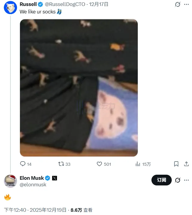 马斯克对Base生态meme币Russell发帖作出回应，后者短时拉升3倍后回落